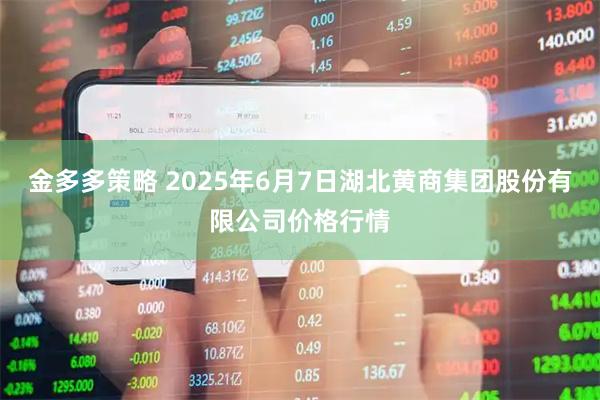 金多多策略 2025年6月7日湖北黄商集团股份有限公司价格行情