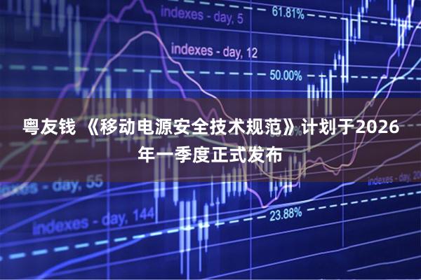 粤友钱 《移动电源安全技术规范》计划于2026年一季度正式发布